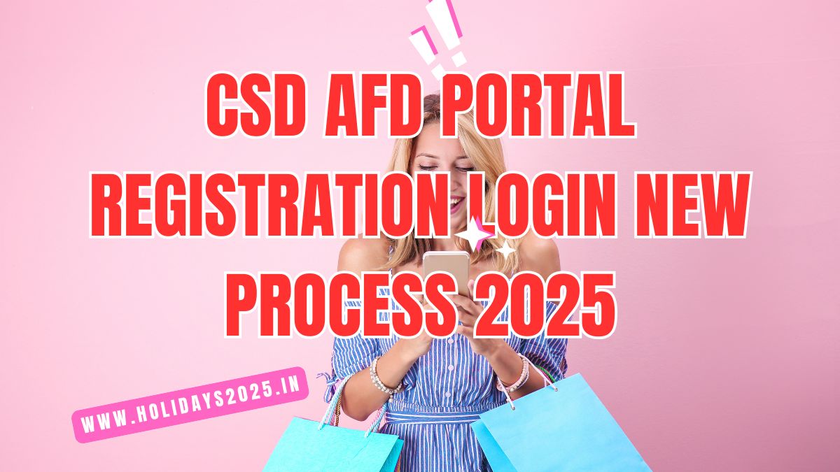 CSD AFD Portal Registration Login New Online Payment Process 2025